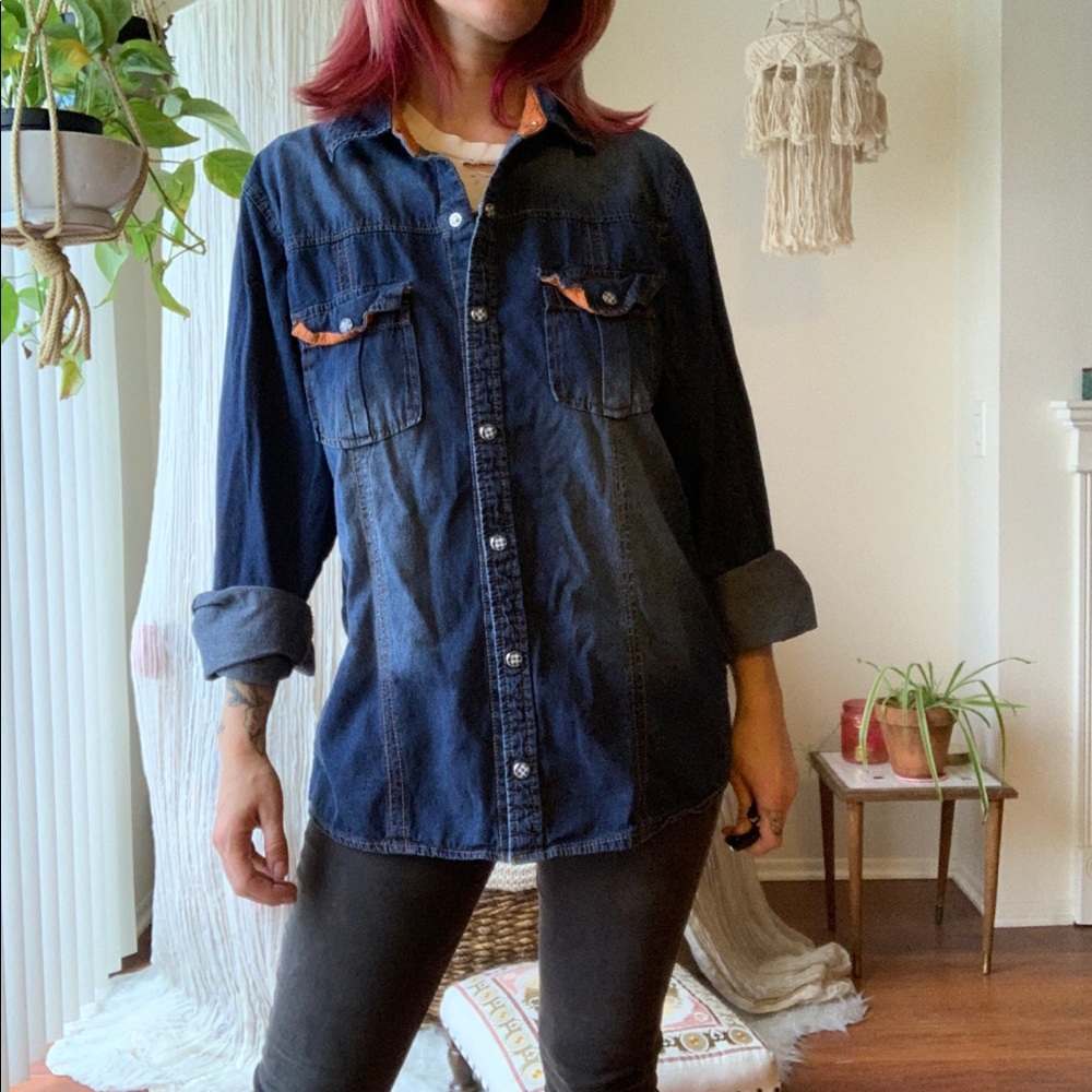 Denim button up shirt